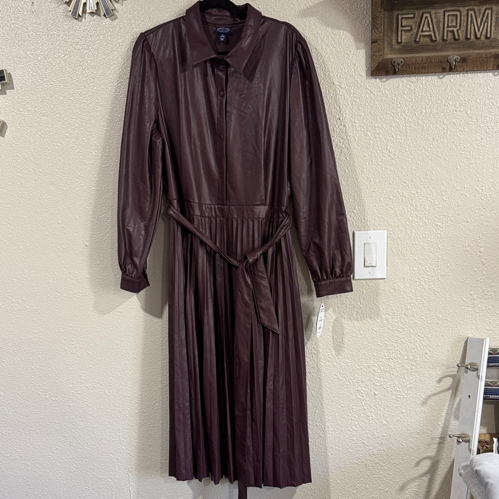 Chic Long Sleeve Burgundy Dress
